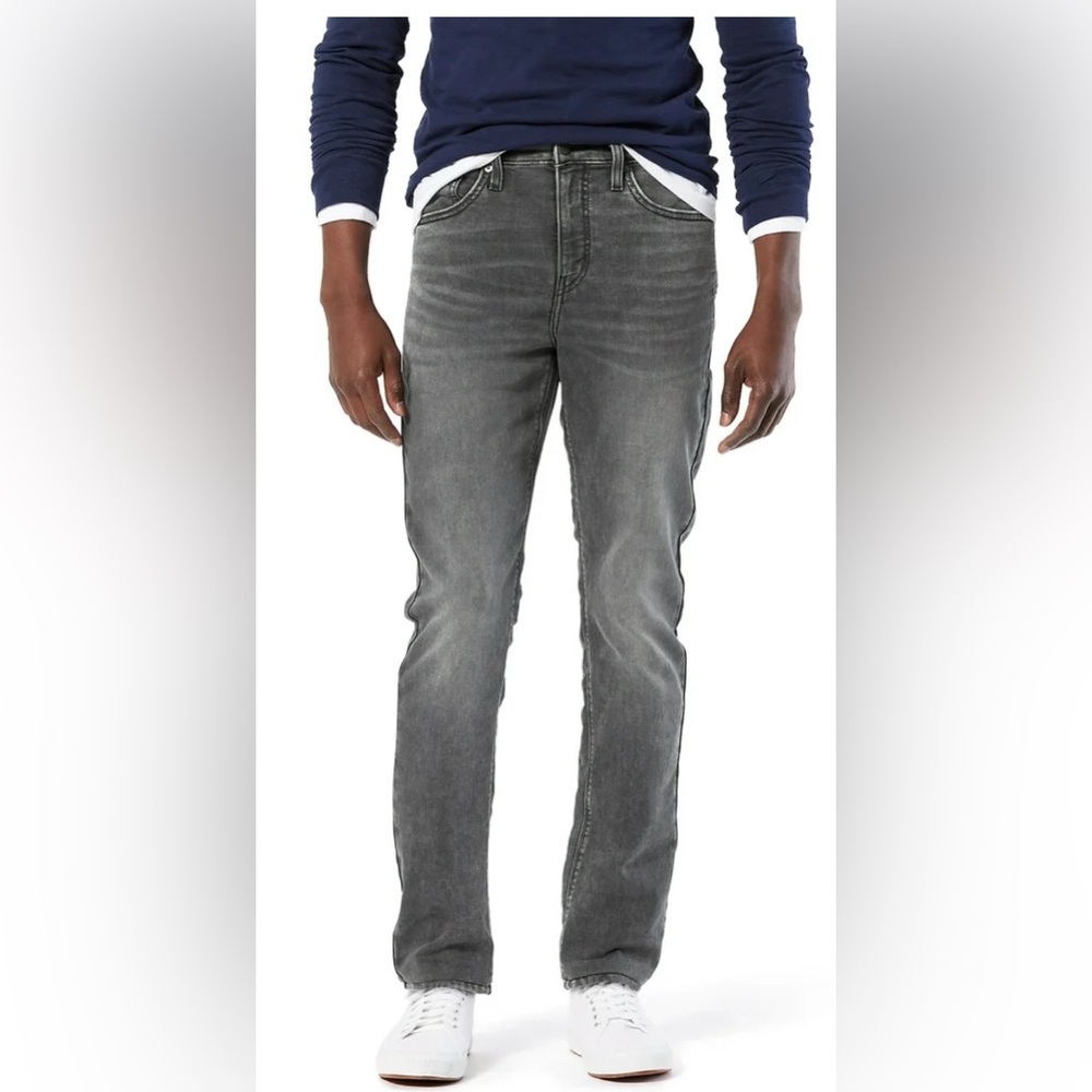 Signature Levi Strauss Slim Men's w/w Gray Jeans says Sz 32x 30 actually 29”L
